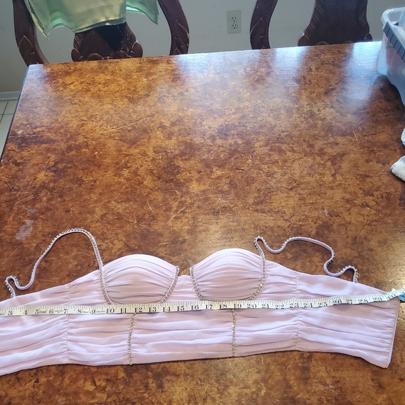 Elegant Lavender Rhinestone Bustier Top - Picture 8 of 8